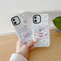 ins cartoon cute milk bento lady girl soft silicone phone cases for iphone 13 12 11 pro max xr xs max 8 x 7 anti drop tpu cover