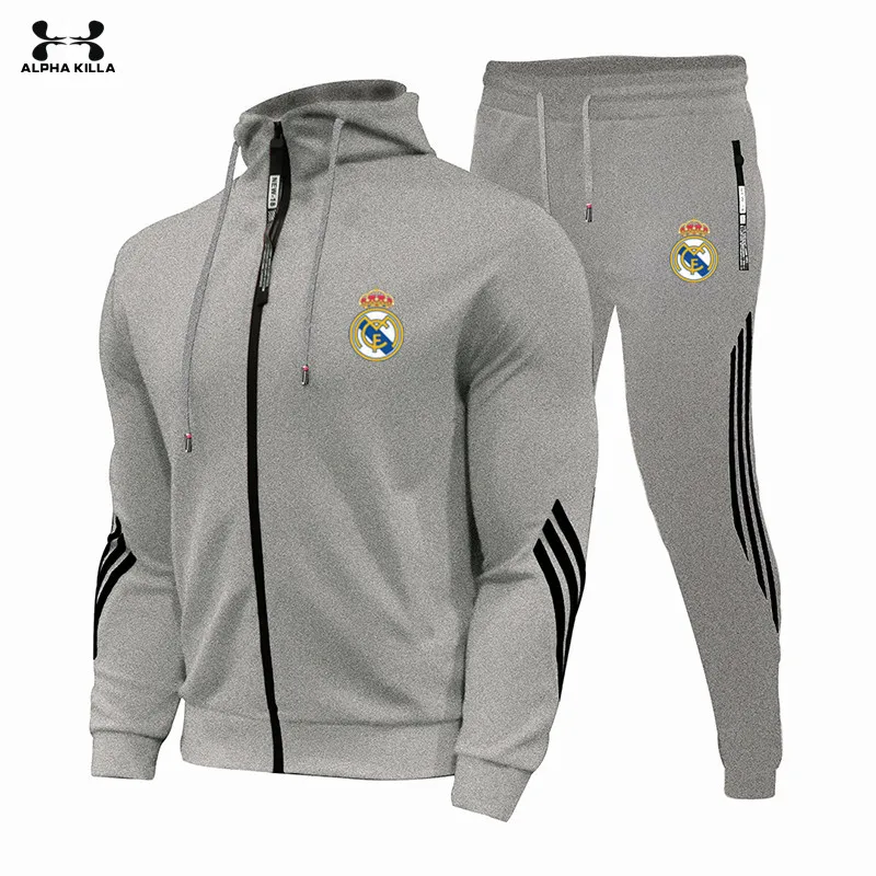 2023  New  Atmosphere Spring And  Autumn  Men's  Sports Suit Sportswear 2 Men's Sweatshirt + Pants Men's  Street Wear  Suit Coat
