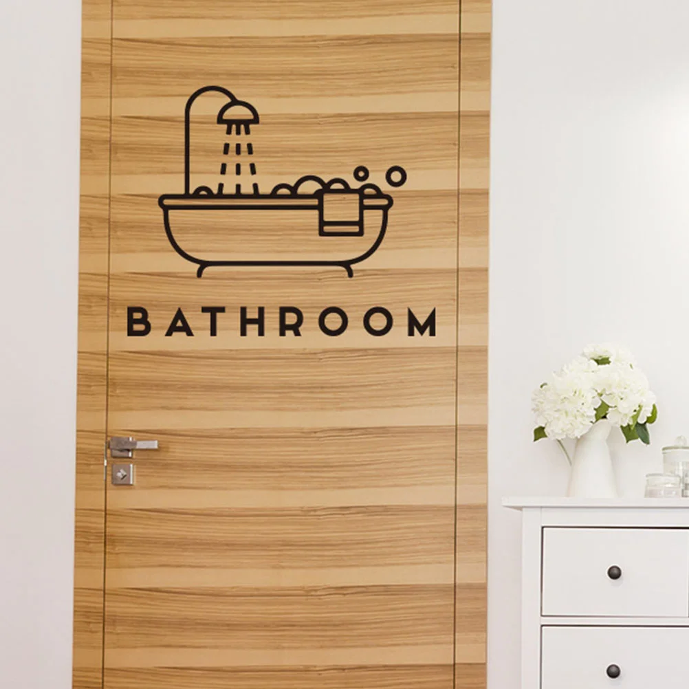 

2pcs Shower Room Wall Stickers Bathroom Wall Stickers Adhesive Wall Decals