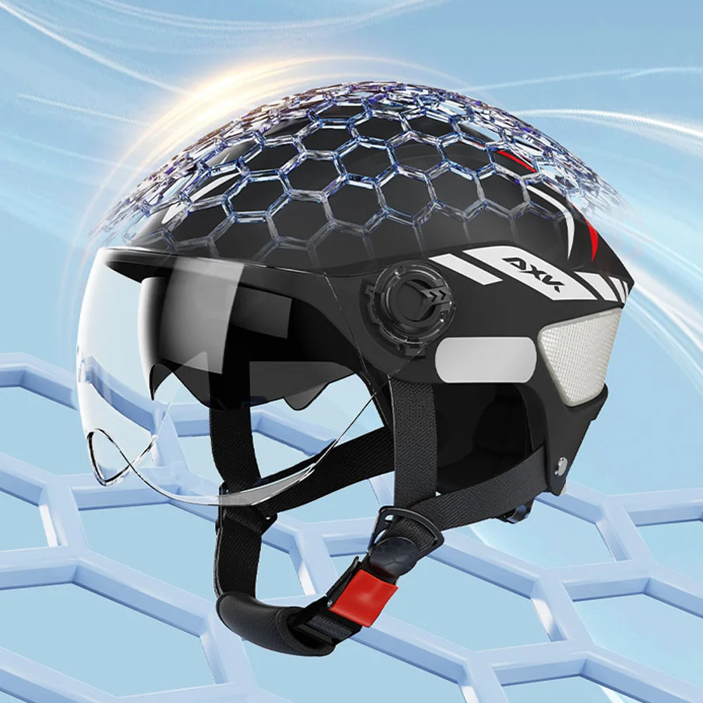 Мотоциклетный шлем с открытым лицом защита для глаз двойные линзы вентиляция и