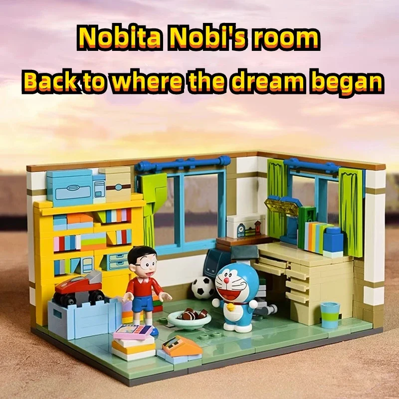Оригинальные строительные блоки Keeppley Doraemon аниме Nobita Nobi's Room декоративная