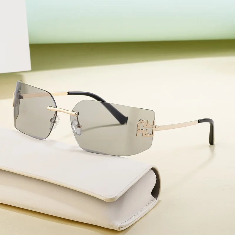 Новинка мужские ветрозащитные очки без оправы Y2K в стиле ретро женские