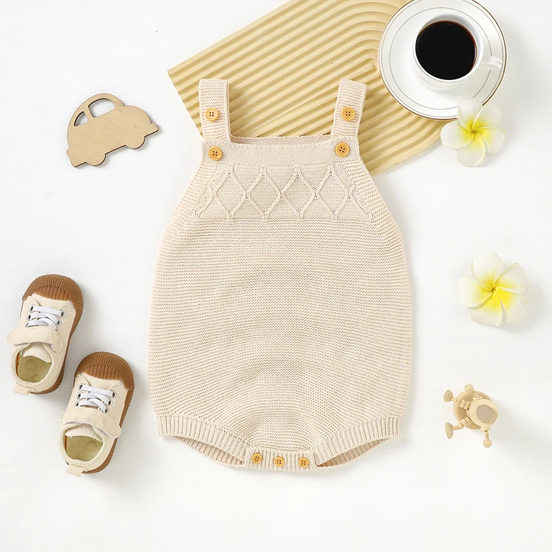 

Cotton Solid Color Knit Baby Boys Girls Bodysuits Sleeveless Newborn Infant Onesie Jumpsuits Spring Summer Fall Toddler Costumes