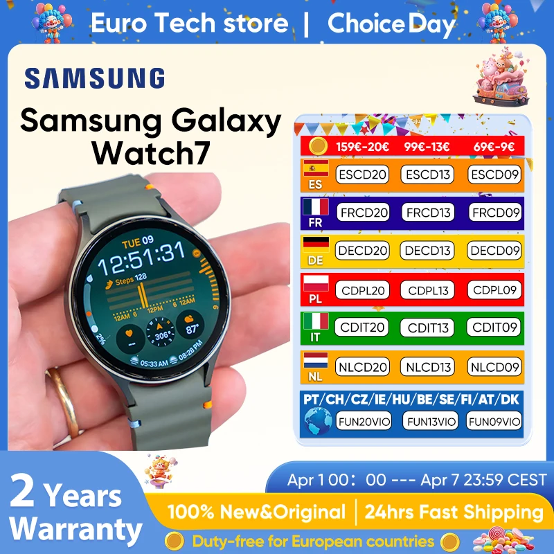 Samsung Galaxy Watch 7 Smartwatch Bluetooth 5.3 40/44mm 1.3