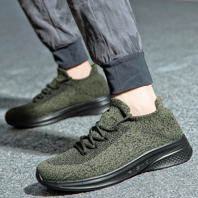 Fashion Sneakers for Men Breathable Mesh Casual  Trend  Leisure Sports Shoes Zapatillas Deportiva Flat Walking Shoes