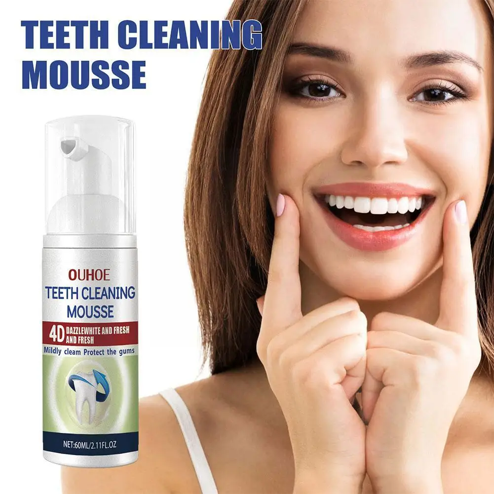 

Tooth Whitening Mousse Toothpaste Remove Plaque Stains Fresh Yellow Teeth Tools Beauty Care Breath Hygiene Oral Y6M0