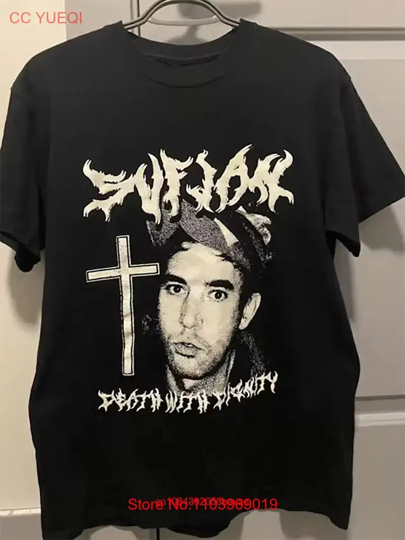 NoEnName_Null черная хлопковая футболка S 5XL