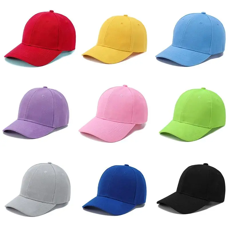 

Children's Kids Baseball Cap For Girls Boys Spring Summer Sun Hats Students Solid Color Peaked Caps Fashion Snapback Hat