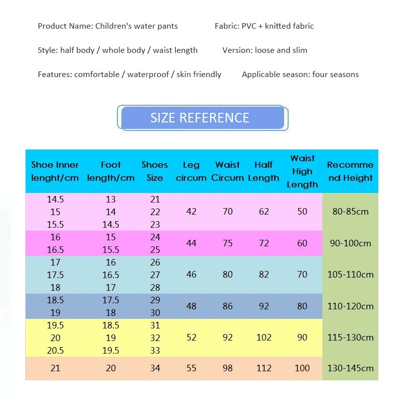 Child Kid Waterproof Wading Pants With Rain Boots Playing Sand Water Sports Garden Beach Fishing Hunting Jumpsuit Wader Trousers