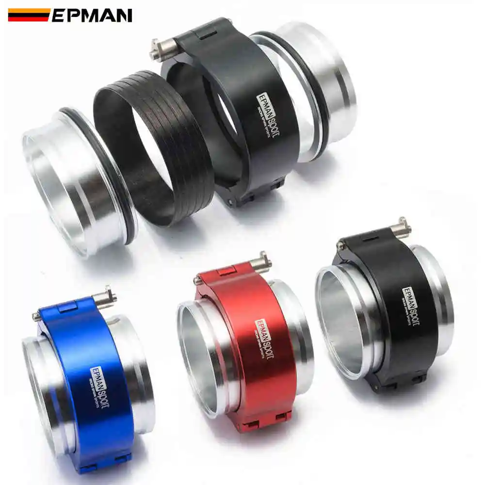 

EPMAN HD Exhaust V-band Clamp System Assembly Anodized Clamp For 2.5" OD Exhaust Downpipe Turbo Dump Pipe EPSS63KB