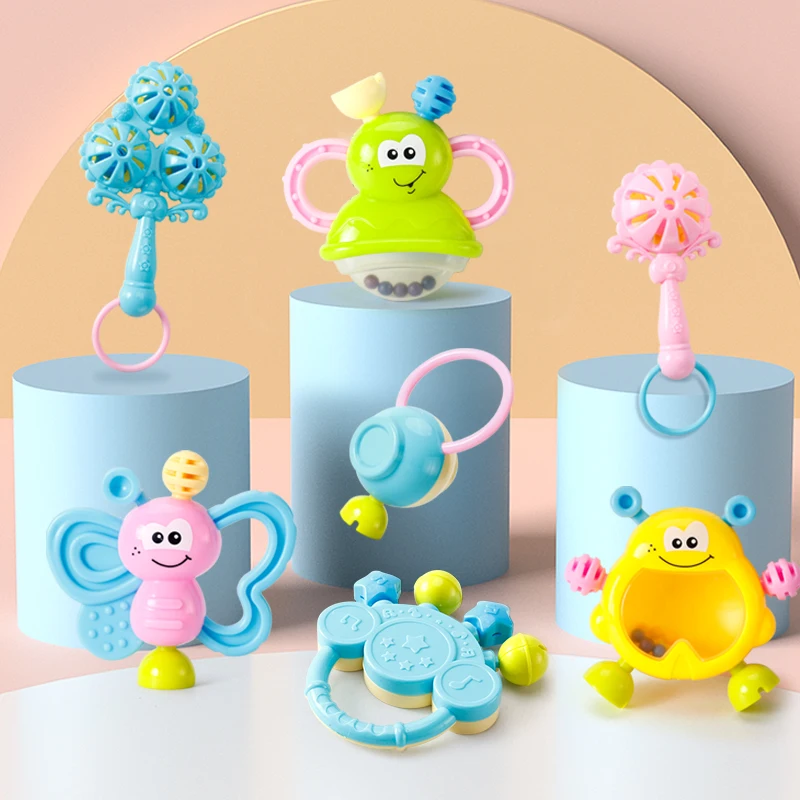 

Baby Toys Rattles Toys 0-12 Months Soft Infant Hand Grasp Bell Rattles Early Educational Musical Mobile Toys Teether For Newborn