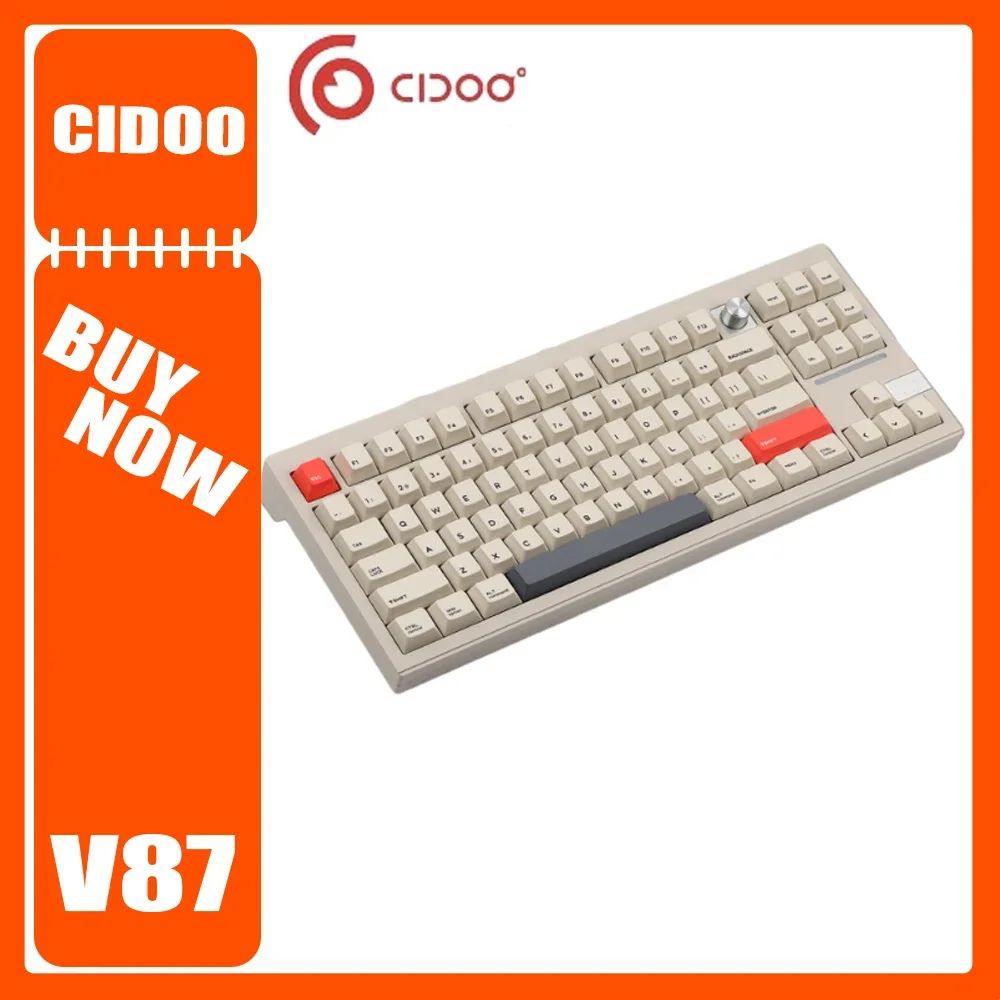 Механическая клавиатура Cidoo V87 алюминиевый сплав три режима E-sport RGB-подсветка