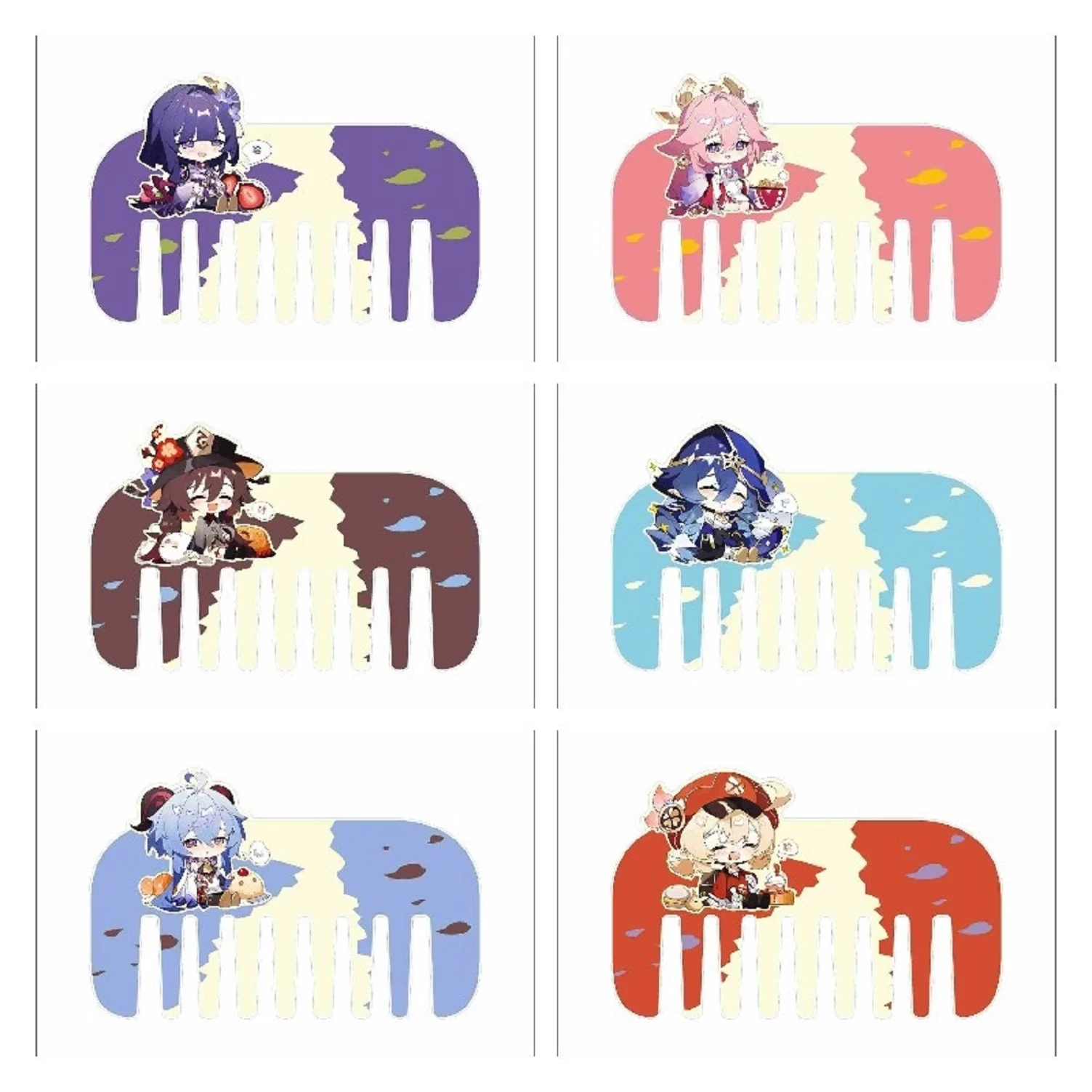 

Hot Game Genshin Impact Anime Figures Raiden Shogun Yae Miko Layla Ganyu Hu Tao Klee Cosplay Acrylic Comb Cute Toy Birthday Gift