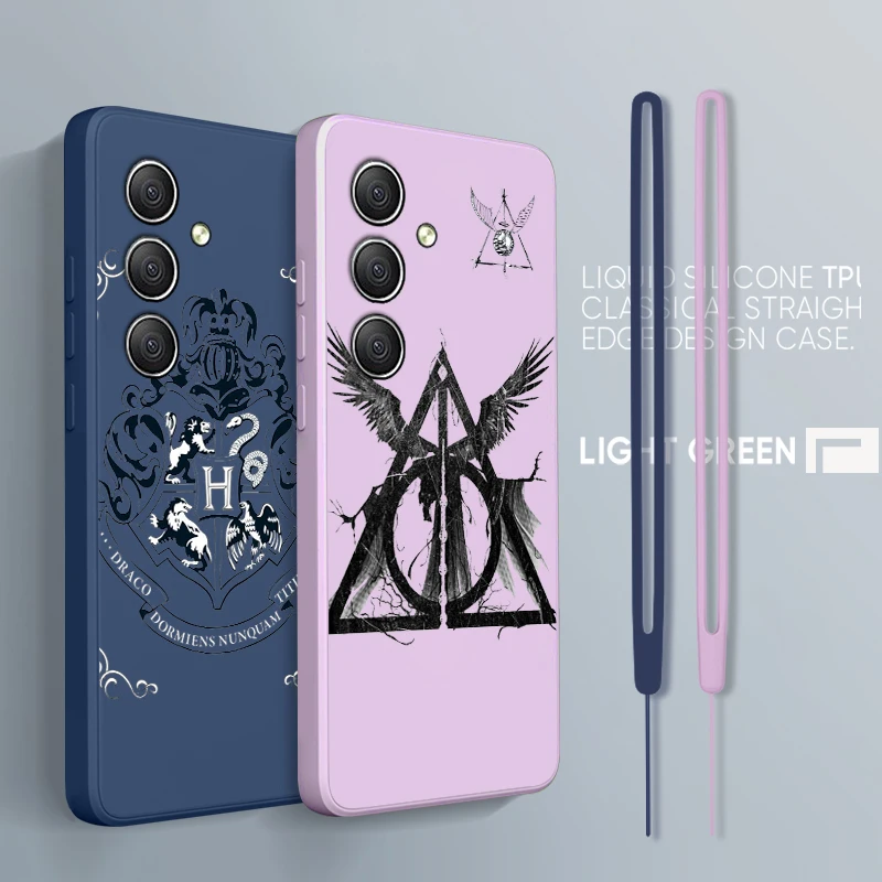 

Harrys Potter Grange For Samsung A34 A14 A52S A54 A23 A13 A73 A03Core A22 4G 5G Liquid Rope Phone Case