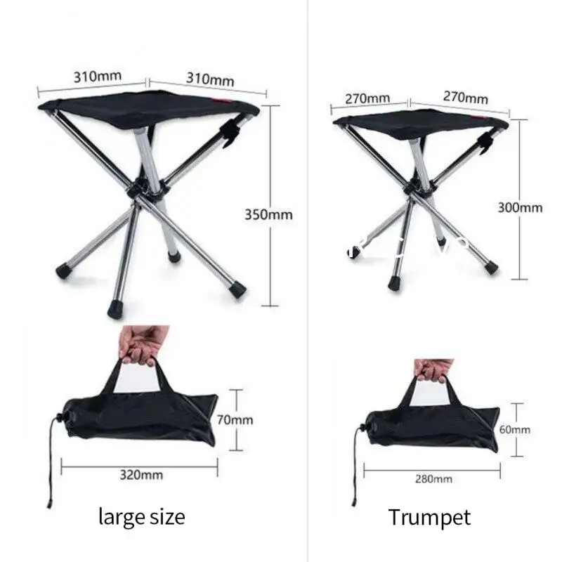 

Outdoor Telescopic Folding Stool Portable Maza Stainless Steel Camping Chair Bench Fishing Stool peche Fishing accessories