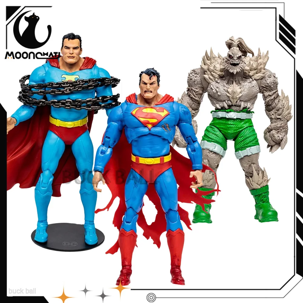 Dc Figurine Doomsday Vs Superhero Action Figures Collectible Gold Label Models Birthday Gift Children Toy