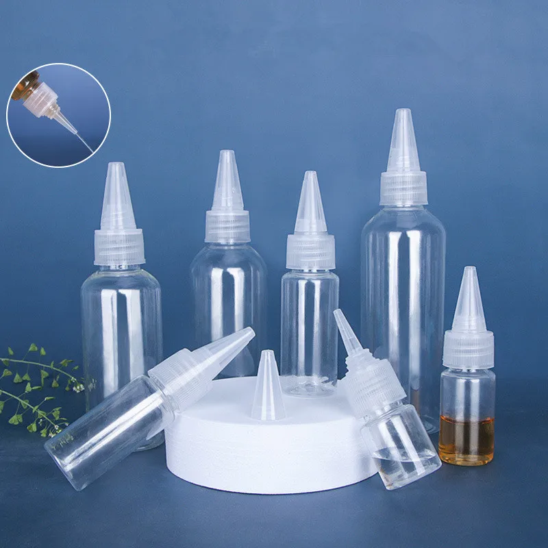 

1pcs 100ml Refillable Bottles Transparent Empty Dropper Bottle Food Grade PET Plastic Squeeze Bottle 20ml 30ml 50ml 60ml