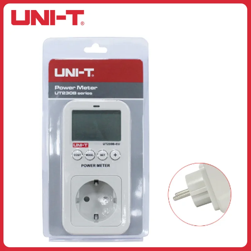 

UNI-T UT230B-EU Power Consumption Meter Wattmeter Voltage Current Cost Frequency EU Energy Analyzer Monitor