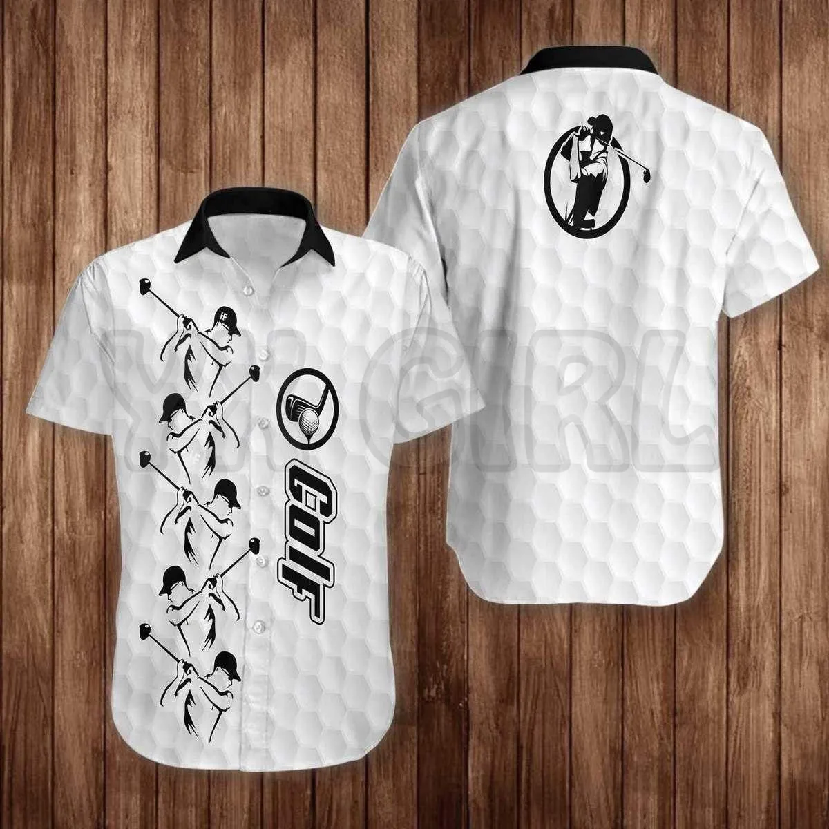 

Golf Grey Background Aloha Hawaiian Shirt 3D All Over Printed Hawaiian Shirt Men's For Women's Harajuku Casual Shirt Unisex