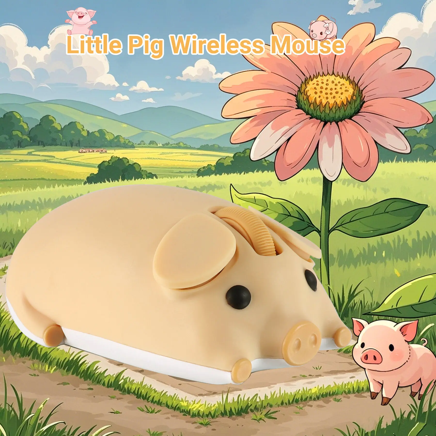 Новая компьютерная мышь с милой маленькой свиньей двухрежимная 2 4G + Bluetooth мини-