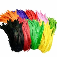 50pcs colorful rooster tail pheasant feathers crafts accessories cock plumes christmas wedding center pieces decoration 25 30 cm