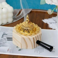 wooden long handled incense burner handheld small censer eid style ornament