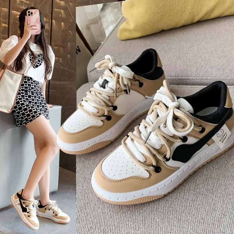 

Net red small white shoes low-top sneakers women's 2022 autumn new round head all-match fashion student sports casual shoes tren