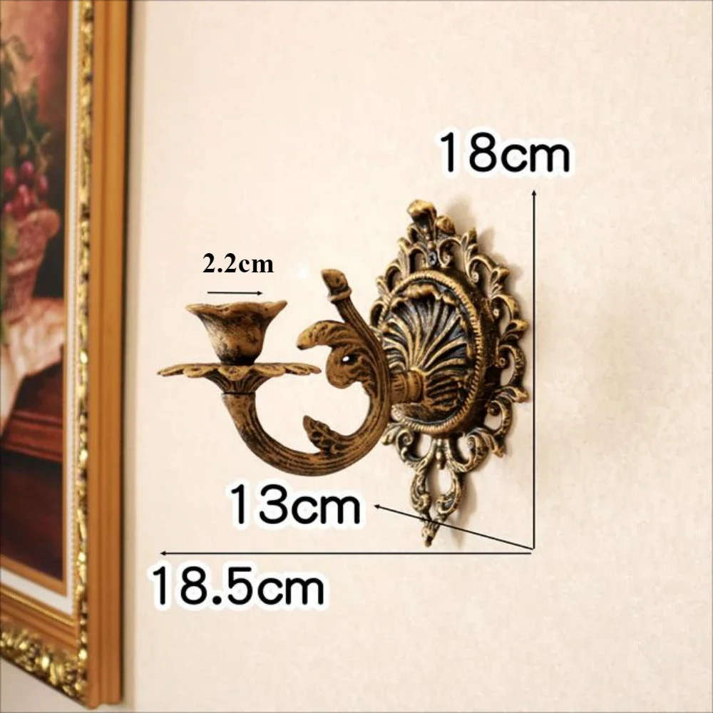 

Настенный подсвечник из кованого железа бронзовый