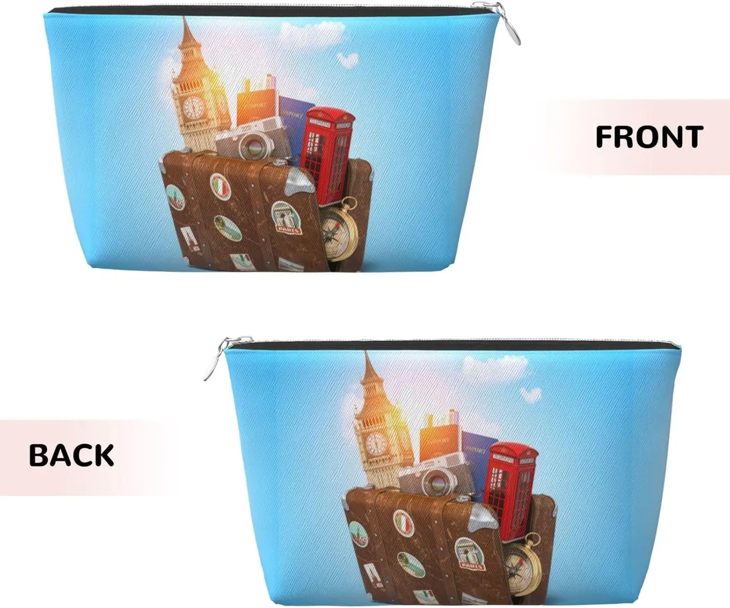 Косметичка Trip to London женские дорожные туалетные принадлежности кожаная