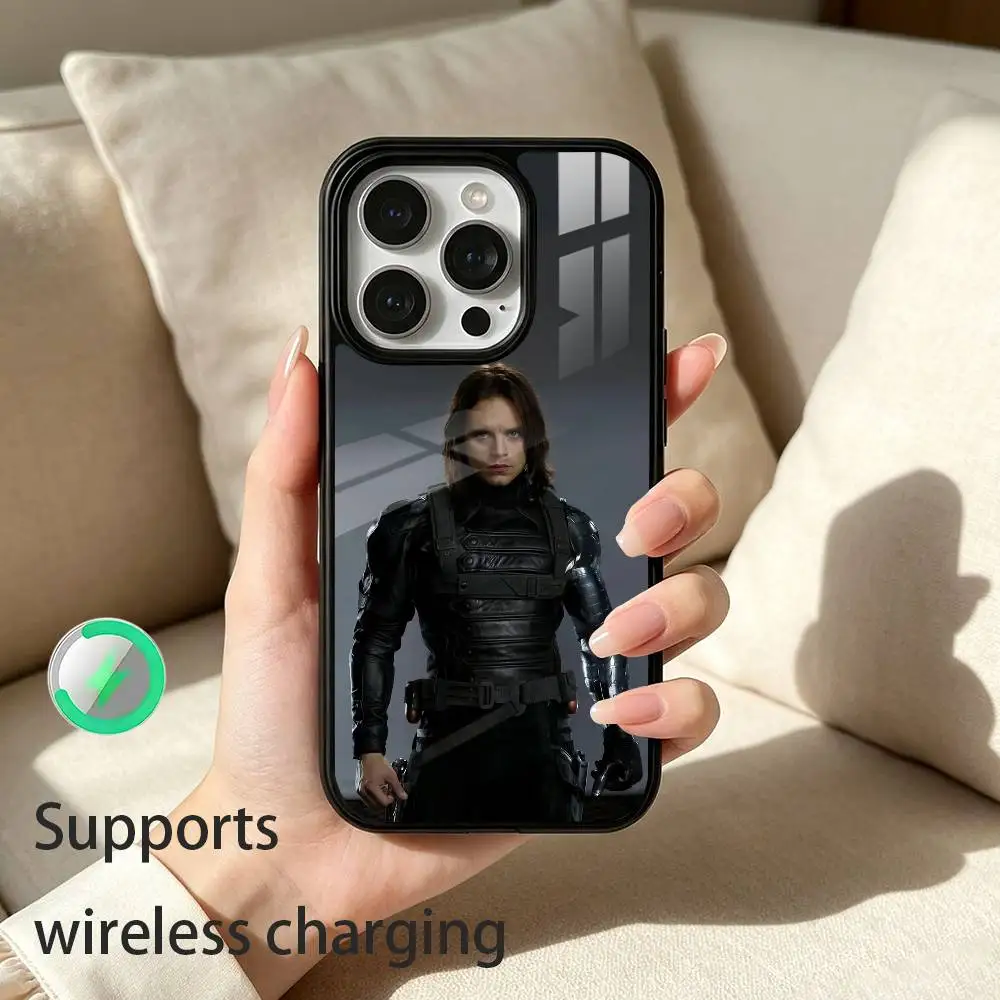 Фото Чехол для телефона B-Bucky-Barnes Winter-S-Soldier для iPhone 12, 13, 14, 15, 16, 17 Pro Max Plus с поддержкой беспроводной зарядки. №4