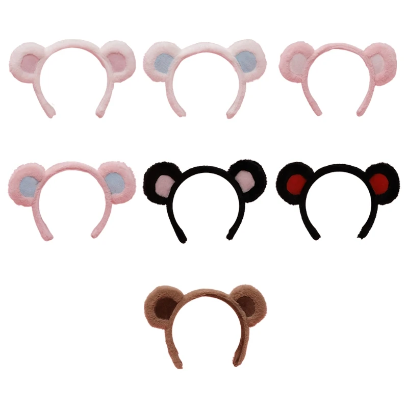 

Headbands Furry Animal Bear Ears Headwear Hair Hoop Cosplay Headpiece for Halloween Party Supplies