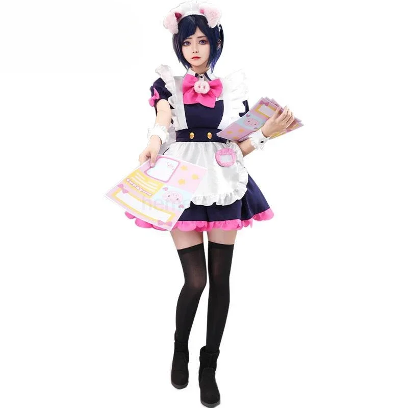 Фото Аниме Akiba Maid War Wahira Nagomi, косплей Wahira Nagomi/Mannen Ranko S-XL, платье горничной, женский костюм, костюм на Хэллоуин №5