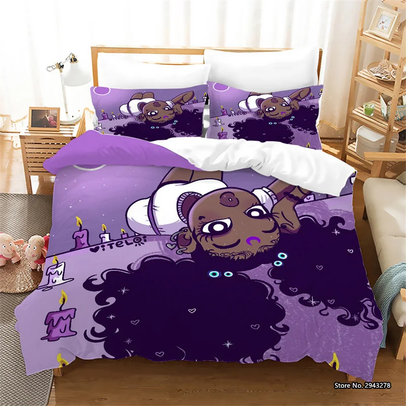 

Прекрасная африканская черная девушка серия узор домашний крученый Взрослый Дети 3D цифровой печатный пододеяльник наволочка