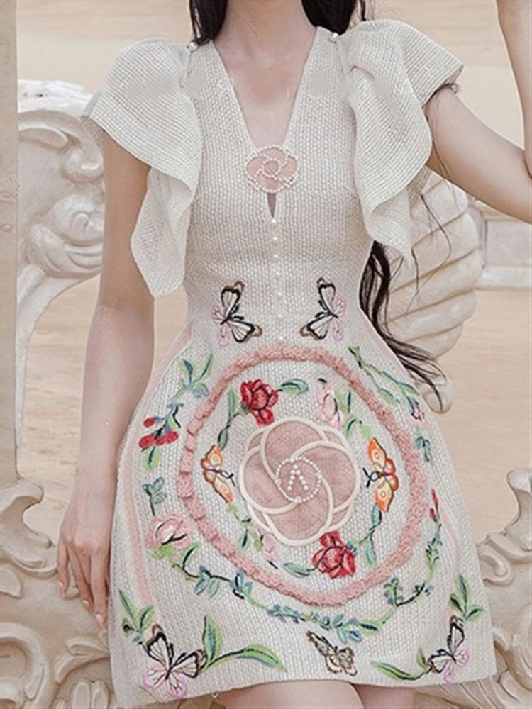 Женское платье в стиле бохо винтажное кружевное без рукавов с открытой спиной и