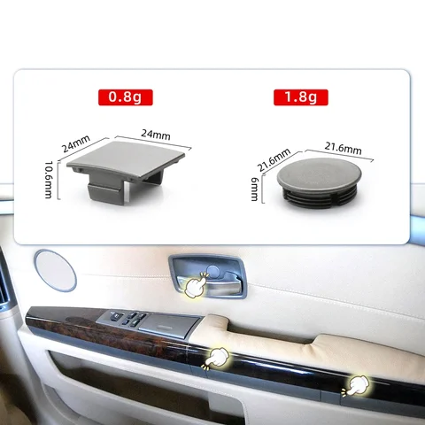 4 шт. заглушка крышки дверной панели 51417025647   Для BMW 7 серии E65 E66 745i 02-08 серые автомобильные накладки на клапаны передней двери, винтовая крышка для автоматической двери