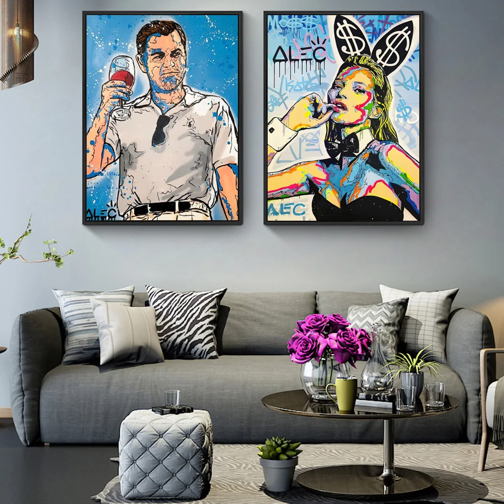 Alec портрет граффити Искусство Холст Плакаты и принты фотокартины Печать на