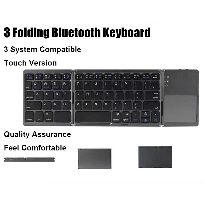 Wireless Folding Keyboard Bluetooth Keyboard With Touchpad For Windows, Android, IOS,Phone,Multi-Function Button Mini Keyboard images - 6