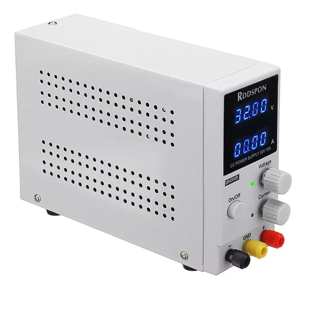 

3010 DC Power Supply Adjustable 4-Digit Blue Display Charging 30V 10A Switch Laboratory Power Supply Voltage Regulator r