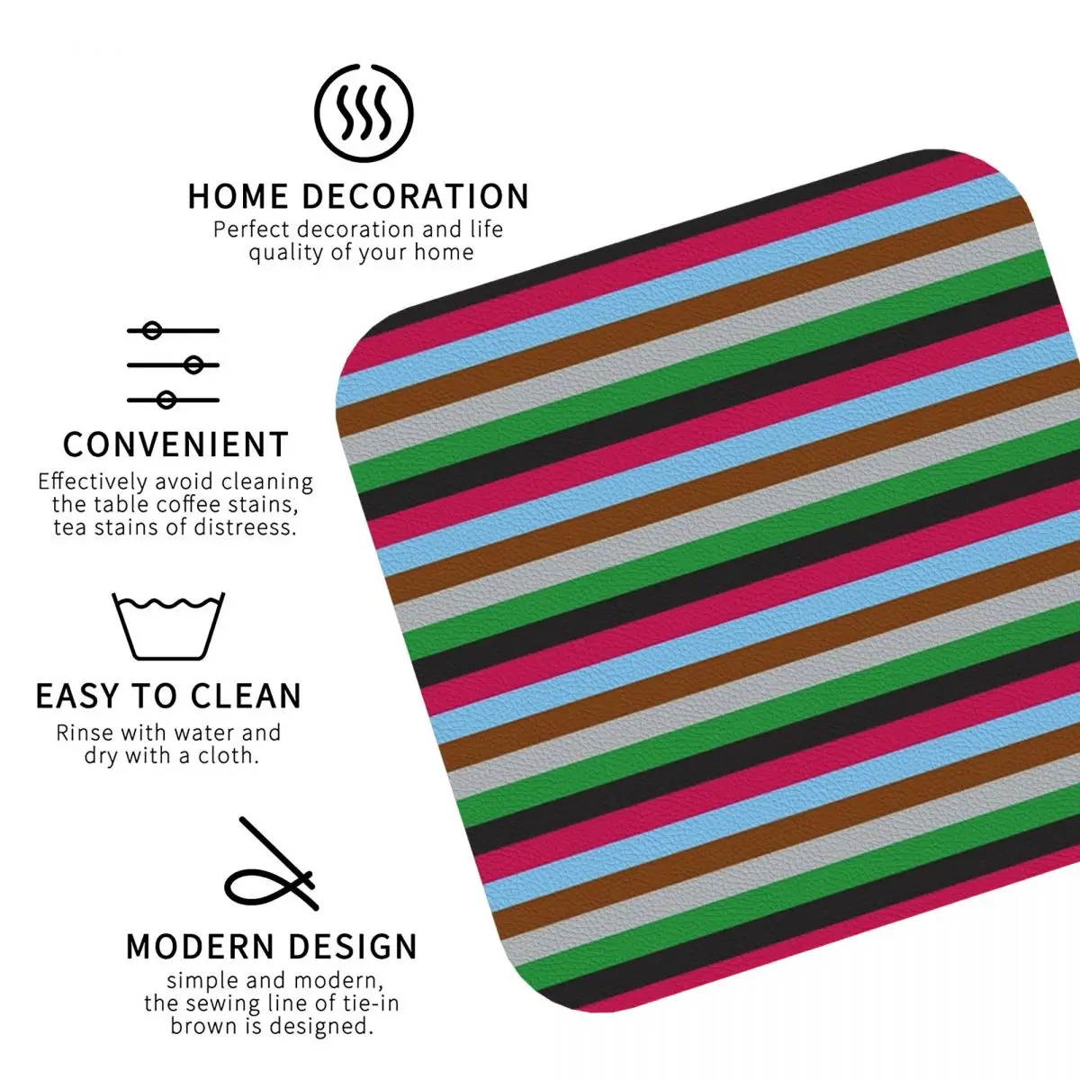 Полосатые подставки для регби Арлекины кухонные салфетки водонепроницаемые