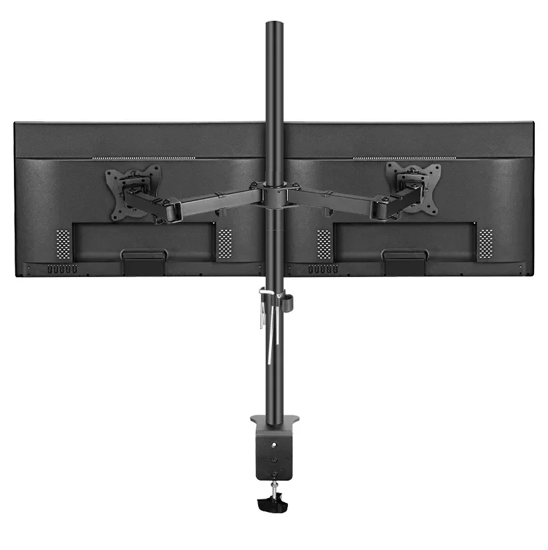 

2023(80cm) DL-T902-280II Full Motion Dual Monitor desktop stand Holder 10"-27" clamp grommet hole base PC Mount foldab