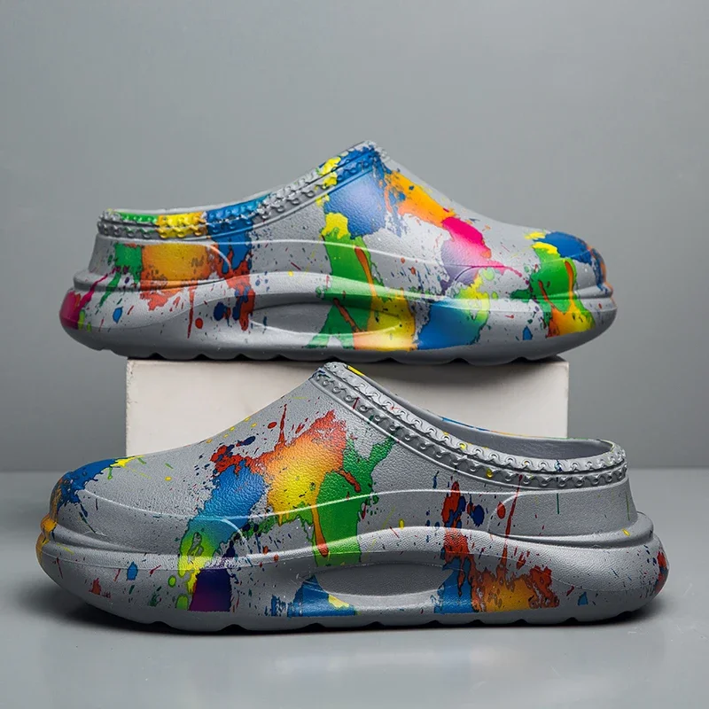 Мужские Нескользящие кухонные туфли дышащие без застежки для ресторана работы