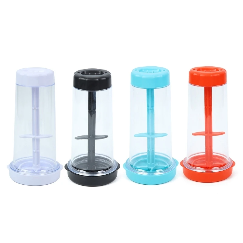 Ручной пластиковый стакан для смешивания с крышкой вращающийся просеиватель