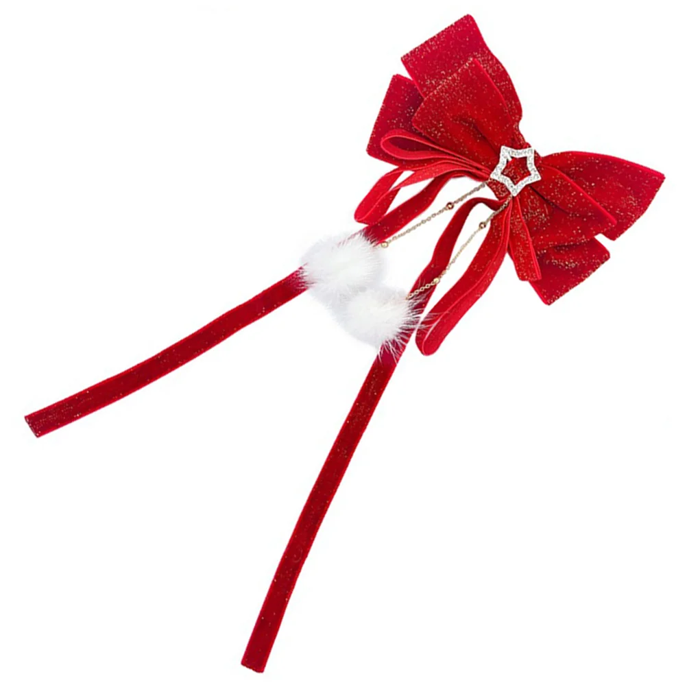 

Hair Bow Clip Barrettes Chinese New Red Year Women Accessories Big Clips Bowknot Hanfu Bows Ponytail Barrette Festival Girls