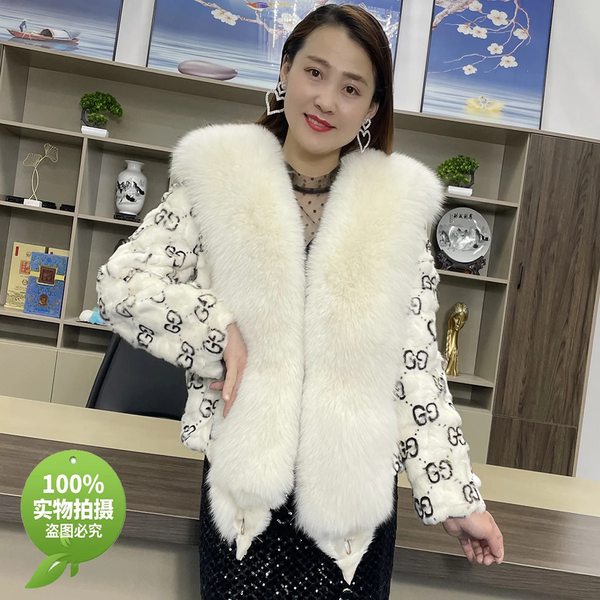 

2023 Winter Real Fox Fur Jackets Women Fashion Female Short Real Mink Fur Coat New 100% Natural Importe Mink Fur Coats
