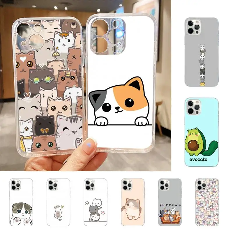 

Cat Cute Cartoon Phone Case For Iphone 7 8 Plus X Xr Xs 11 12 13 Se2020 Mini Mobile Iphones 14 Pro Max Case