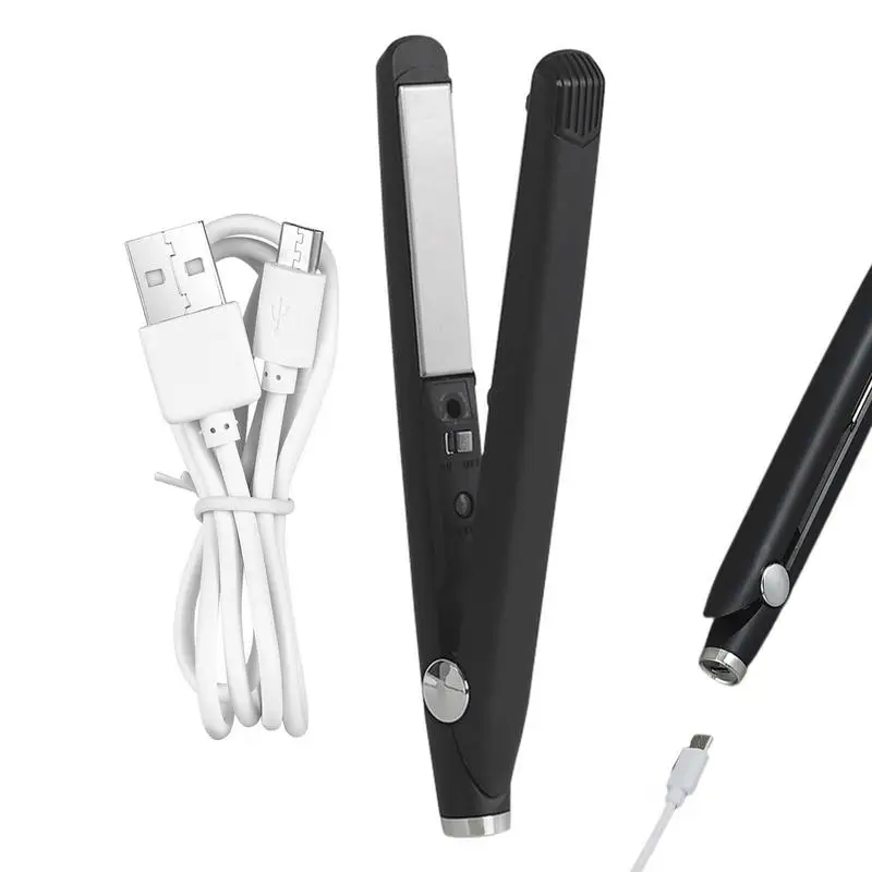 

2 In 1 Mini Hair Curling Iron Hair Straightener Professional Curly Tongs Ceramic Electric Salon Hair Styling Tool Crimping Iron