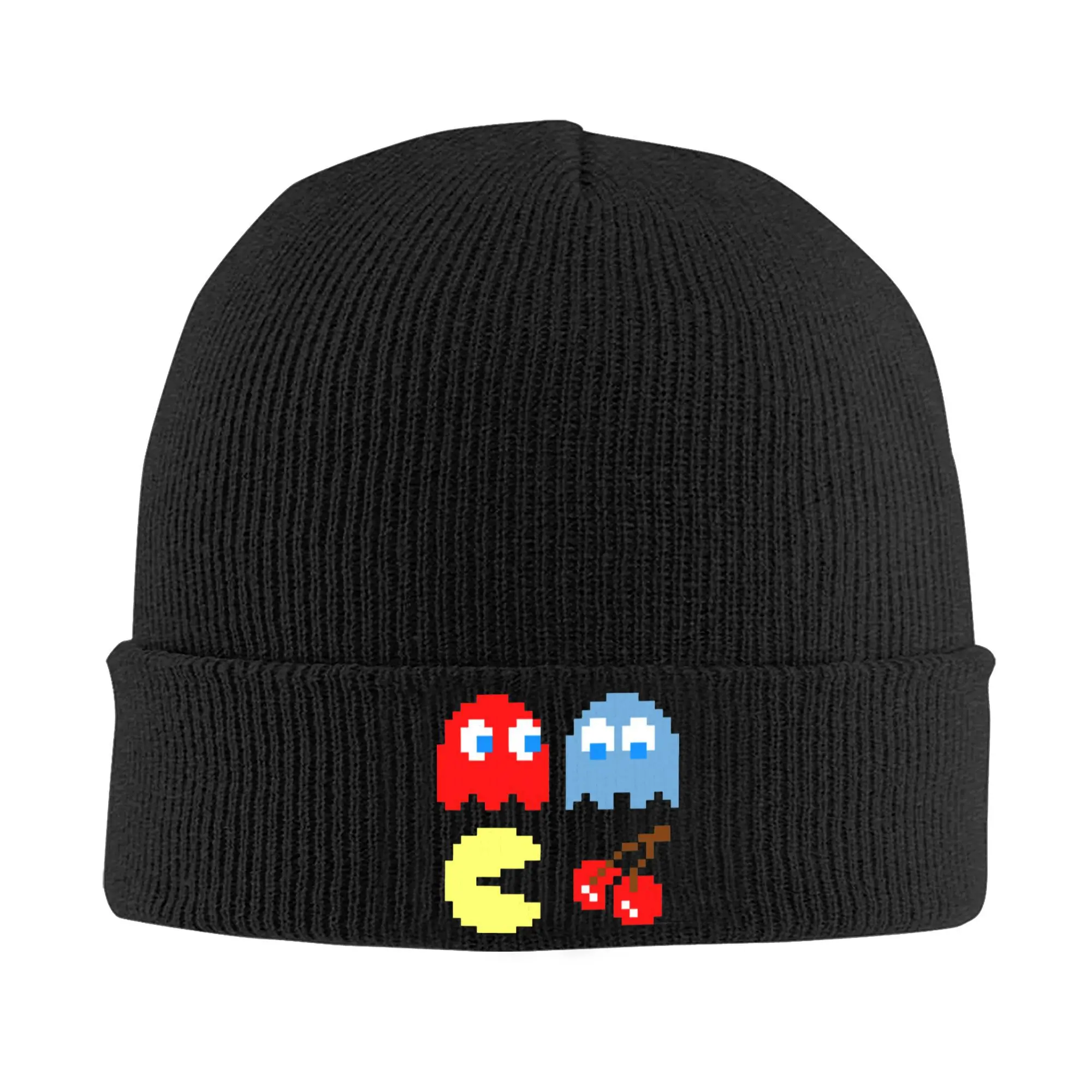 Шапка унисекс с изображением монстра съедает бобы Теплая Шапка-бини в стиле