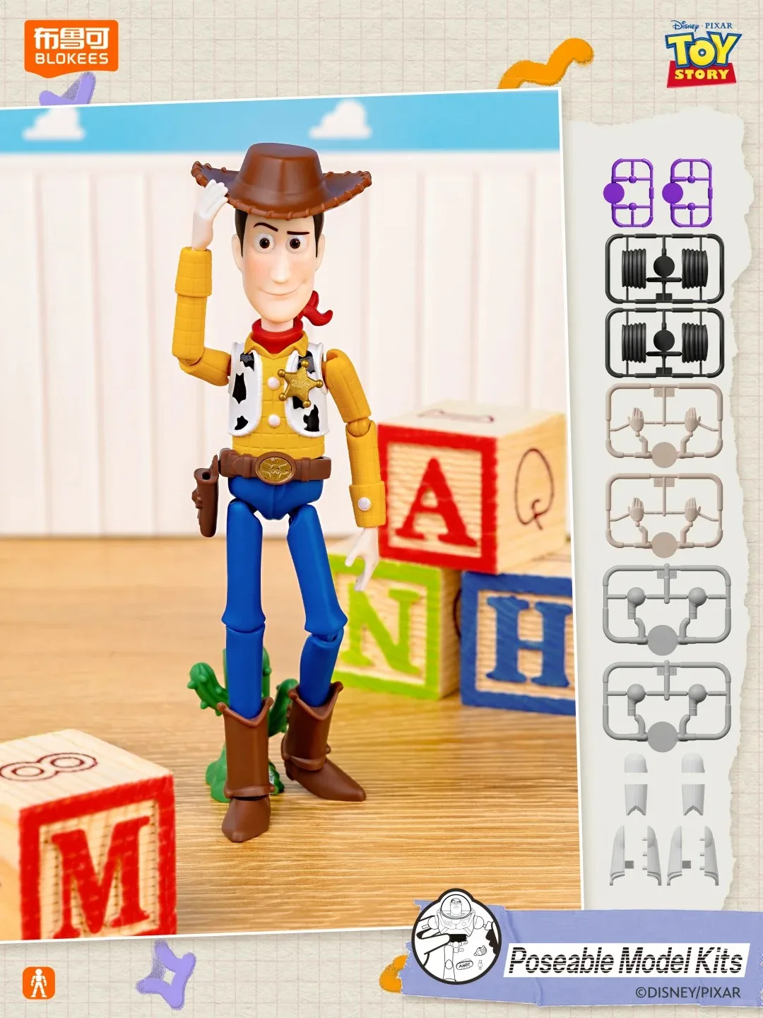 Фото Оригинальные фигурки Blokees Toy Story Elite Edition Vol.1: Вуди и Базз Лайтер, коллекционные настольные украшения, игрушки, подарок для девочек и мальчиков №3