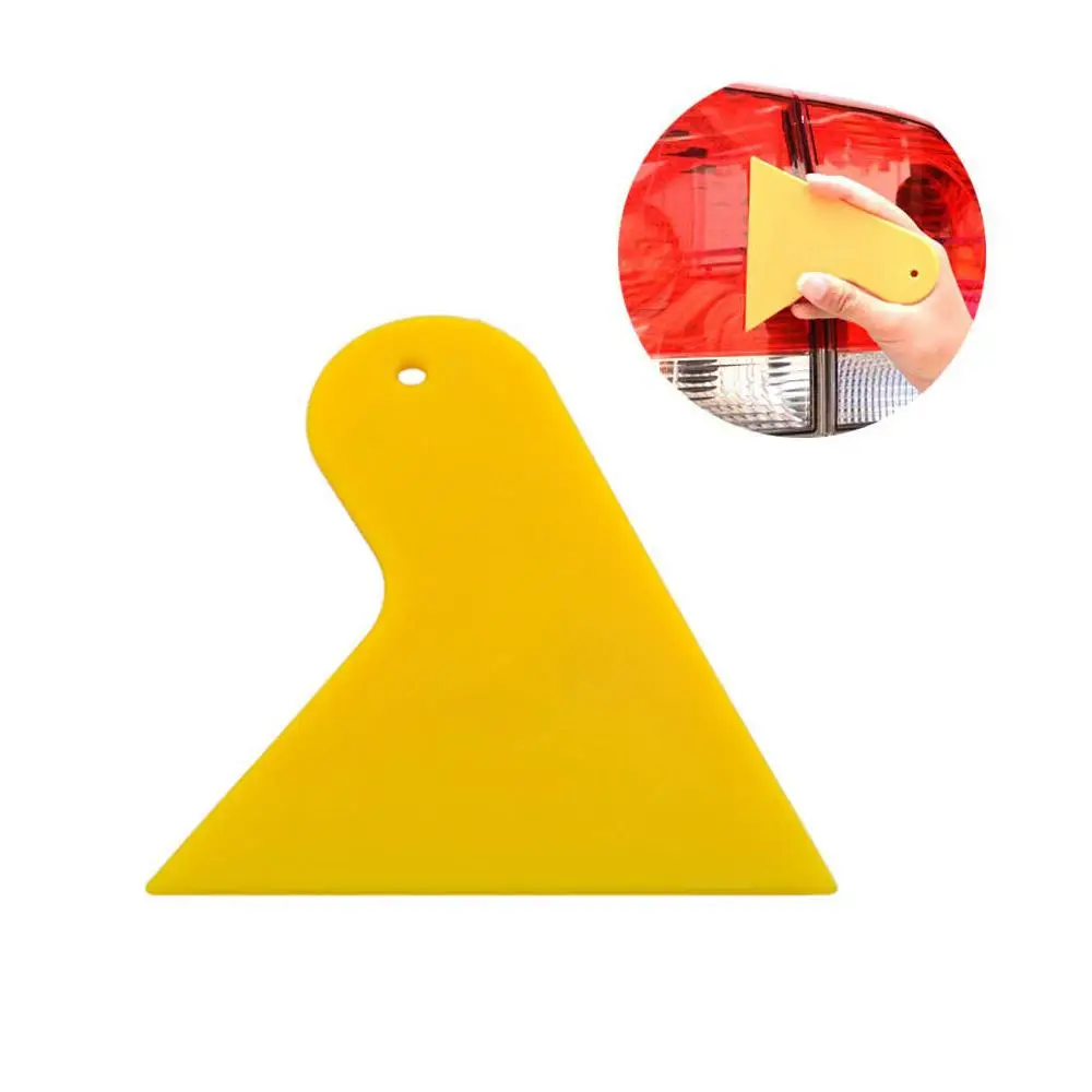 

durable Small Scraper Car Foil Tool Yellow Triangle Small Scraper Mobile Phone Film Multi-purpose Made of PP Film Tool