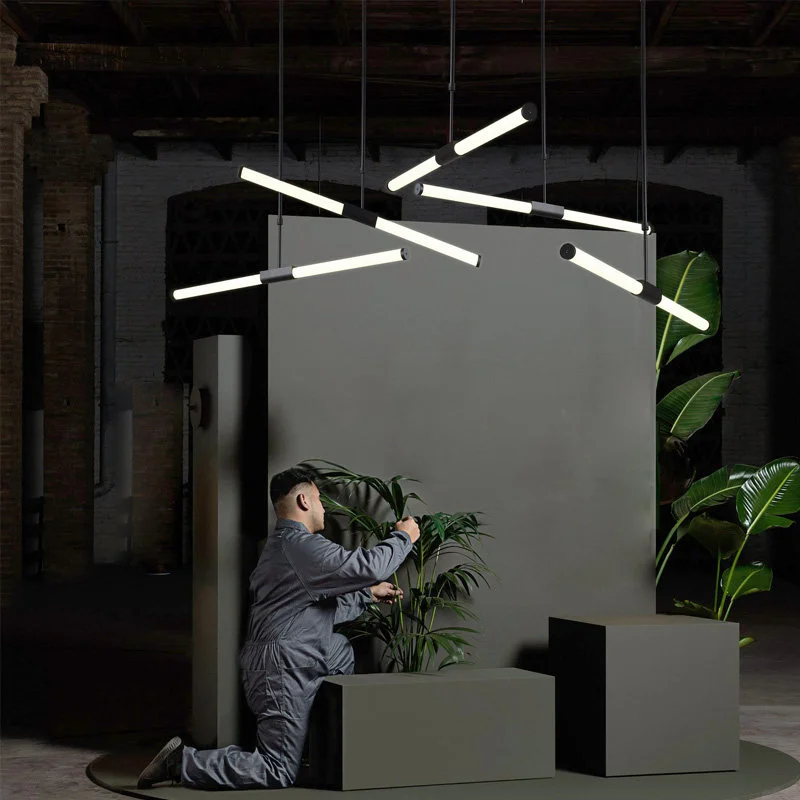 

Современная люстра с подсветкой, художественная лампа для офиса, лампа для защиты глаз в скандинавском стиле, для ресторана, бара, для рабоч...